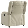 Sillón reclinable de cuero sintético crema en Sillones | Comprar online en Foru.es