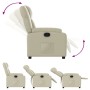 Sillón reclinable de cuero sintético crema en Sillones | Comprar online en Foru.es