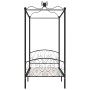 Estructura de cama con dosel metal negro 90x200 cm de vidaXL, Camas y somieres - Ref: Foro24-284474, Precio: 139,82 €, Descue...