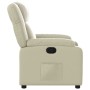 Sillón reclinable de cuero sintético crema en Sillones | Comprar online en Foru.es
