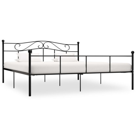 Estructura de cama de metal negro 180x200 cm de vidaXL, Camas y somieres - Ref: Foro24-284528, Precio: 159,54 €, Descuento: %