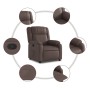 Sillón reclinable de cuero sintético marrón en Sillones | Comprar online en Foru.es