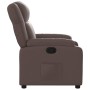Sillón reclinable de cuero sintético marrón en Sillones | Comprar online en Foru.es
