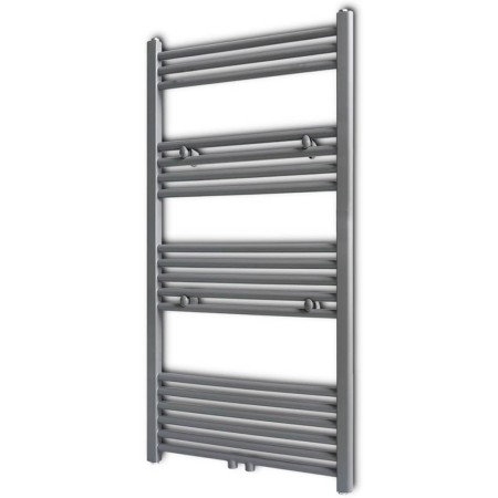 Radiador toallero de baño recto gris 600 x 1160 mm de vidaXL, Radiadores - Ref: Foro24-141892, Precio: 112,49 €, Descuento: %
