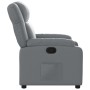 Sillón reclinable de cuero sintético gris en Sillones | Comprar online en Foru.es