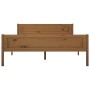 Estructura de cama madera maciza pino marrón miel 140x200 cm de vidaXL, Camas y somieres - Ref: Foro24-322113, Precio: 133,85...