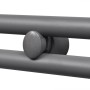 Radiador toallero de baño recto gris 600 x 1160 mm de vidaXL, Radiadores - Ref: Foro24-141892, Precio: 112,49 €, Descuento: %