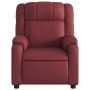 Sillón reclinable de cuero sintético rojo tinto en Sillones | Comprar online en Foru.es