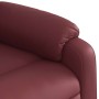 Sillón reclinable de cuero sintético rojo tinto en Sillones | Comprar online en Foru.es