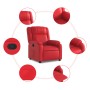 Sillón reclinable de cuero sintético rojo en Sillones | Comprar online en Foru.es