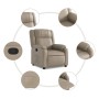 Sillón reclinable de cuero sintético color capuchino en Sillones | Comprar online en Foru.es