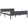 Estructura de cama de madera maciza de pino gris 120x200 cm de vidaXL, Camas y somieres - Ref: Foro24-322126, Precio: 132,41 ...