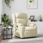 Sillón reclinable de masaje cuero sintético crema en Sillones | Comprar online en Foru.es