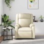 Sillón reclinable de masaje cuero sintético crema en Sillones | Comprar online en Foru.es