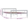 Estructura de cama de metal gris y blanco 160x200 cm de vidaXL, Camas y somieres - Ref: Foro24-284560, Precio: 122,52 €, Desc...