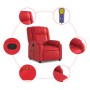 Sillón de masaje reclinable cuero sintético rojo en Sillones | Comprar online en Foru.es
