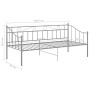 Estructura de sofá cama de metal gris 90x200 cm de vidaXL, Camas y somieres - Ref: Foro24-324775, Precio: 128,87 €, Descuento: %