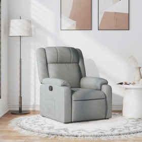 Sillón reclinable de tela gris claro en Sillones | Comprar online en Foru.es