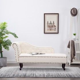 Diván de cuero sintético blanco crema de vidaXL, Divanes - Ref: Foro24-60783, Precio: 423,04 €, Descuento: %