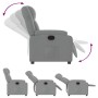Sillón reclinable de tela gris claro en Sillones | Comprar online en Foru.es
