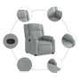 Sillón reclinable de tela gris claro en Sillones | Comprar online en Foru.es