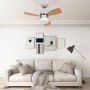 Ventilador de techo con luz con mando marrón claro 76 cm de vidaXL, Ventiladores de techo - Ref: Foro24-51492, Precio: 141,50...