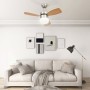 Ventilador de techo con luz con mando marrón claro 76 cm de vidaXL, Ventiladores de techo - Ref: Foro24-51492, Precio: 141,50...