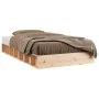 Estructura de cama individual pequeña madera maciza 75x190 cm de vidaXL, Camas y somieres - Ref: Foro24-820696, Precio: 71,23...
