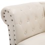 Diván de cuero sintético blanco crema de vidaXL, Divanes - Ref: Foro24-60783, Precio: 423,04 €, Descuento: %