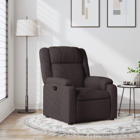Sillón reclinable de tela marrón oscuro en Sillones | Comprar online en Foru.es