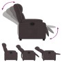 Sillón reclinable de tela marrón oscuro en Sillones | Comprar online en Foru.es