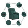 Sillón reclinable de tela verde oscuro en Sillones | Comprar online en Foru.es