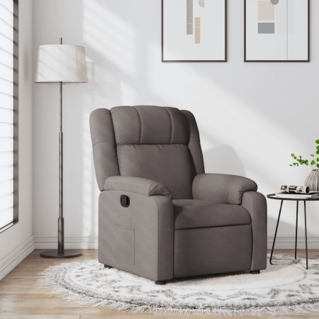 Sillón reclinable de tela gris taupe en Sillones | Comprar online en Foru.es