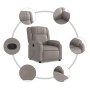 Sillón reclinable de tela gris taupe en Sillones | Comprar online en Foru.es
