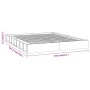 Estructura de cama de madera maciza blanco 140x190 cm de vidaXL, Camas y somieres - Ref: Foro24-820717, Precio: 147,23 €, Des...