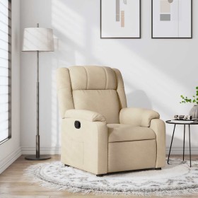 Sillón reclinable de tela crema en Sillones | Comprar online en Foru.es