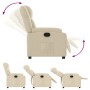 Sillón reclinable de tela crema en Sillones | Comprar online en Foru.es