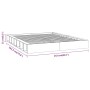 Estructura de cama doble madera maciza gris 135x190 cm de vidaXL, Camas y somieres - Ref: Foro24-820713, Precio: 144,07 €, De...