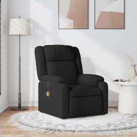 Sillón reclinable de masaje de tela negro en Sillones | Comprar online en Foru.es