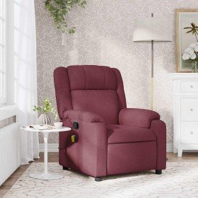 Sillón de masaje reclinable de tela color vino tinto en Sillones | Comprar online en Foru.es