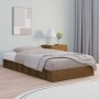 Estructura cama individual madera maciza marrón miel 75x190 cm de vidaXL, Camas y somieres - Ref: Foro24-820699, Precio: 136,...