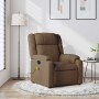 Sillón reclinable con masaje de tela marrón en Sillones | Comprar online en Foru.es
