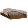 Estructura cama individual madera maciza marrón miel 75x190 cm de vidaXL, Camas y somieres - Ref: Foro24-820699, Precio: 136,...