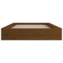 Estructura cama individual madera maciza marrón miel 75x190 cm de vidaXL, Camas y somieres - Ref: Foro24-820699, Precio: 136,...