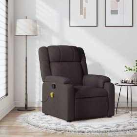 Sillón de masaje reclinable de tela marrón oscuro en Sillones | Comprar online en Foru.es