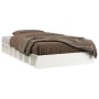 Estructura cama doble pequeña madera maciza blanco 120x190 cm de vidaXL, Camas y somieres - Ref: Foro24-820707, Precio: 141,3...