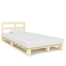 Estructura de cama de palés madera maciza de pino 120x200 cm de vidaXL, Camas y somieres - Ref: Foro24-285243, Precio: 132,29...