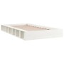 Estructura cama doble pequeña madera maciza blanco 120x190 cm de vidaXL, Camas y somieres - Ref: Foro24-820707, Precio: 141,3...