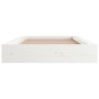 Estructura cama doble pequeña madera maciza blanco 120x190 cm de vidaXL, Camas y somieres - Ref: Foro24-820707, Precio: 141,3...