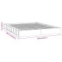 Estructura cama doble pequeña madera maciza blanco 120x190 cm de vidaXL, Camas y somieres - Ref: Foro24-820707, Precio: 141,3...